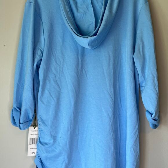 NWT! Green Tea Blue Half Sleeve Sweatshirt Size XXL - Picture 10 of 16